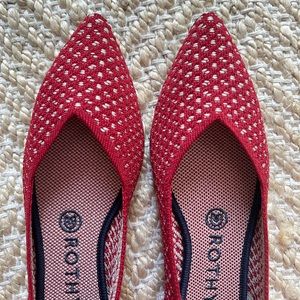 Rothy's Red Pointed-Toe Flats